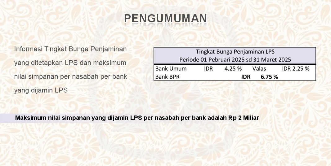 pengumuman bunga